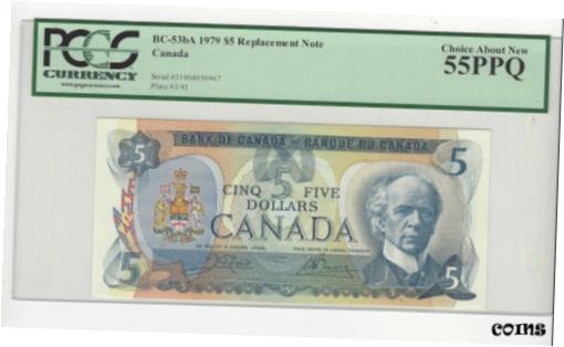 アンティークコイン コイン 金貨 銀貨 [送料無料] 1979 Canada $5 Cro/Bou #31004036967 BC-53bA PCGS AU-55 PPQ Repl. Note