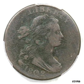 【極美品/品質保証書付】 アンティークコイン コイン 金貨 銀貨 [送料無料] 1802 S-238 R-4 PCGS VF Details Draped Bust Large Cent Coin 1c
