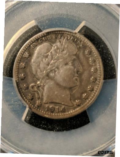 アンティークコイン コイン 金貨 銀貨 [送料無料] 1914-S San Francisco Mint Silver Barber Quarter PCGS Ch FINE looks VFのサムネイル