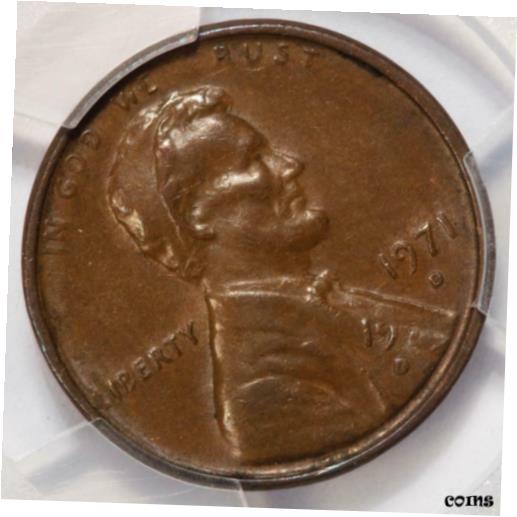 アンティークコイン コイン 金貨 銀貨 [送料無料] 1971 D PCGS AU58 Double Struck Rotated In Collar Lincoln Cent Mint Error 2 Datesのサムネイル