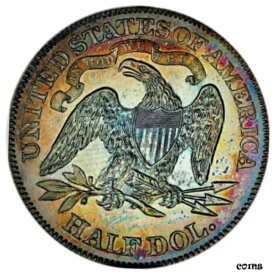 【極美品/品質保証書付】 アンティークコイン コイン 金貨 銀貨 [送料無料] 1869 PF62 SEATED LIBERTY HALF DOLLAR PROOF / RAINBOW TONING*