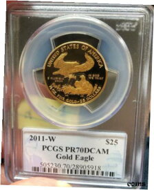 【極美品/品質保証書付】 アンティークコイン コイン 金貨 銀貨 [送料無料] 2011-W $25 America Gold Eagle. PCGS Pr70 D. Cameo. Perfect. Diehl Signature.