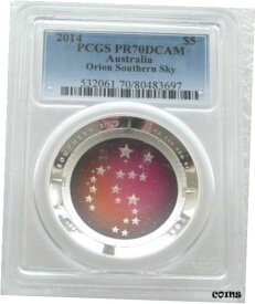 【極美品/品質保証書付】 アンティークコイン コイン 金貨 銀貨 [送料無料] 2014 Australia Southern Sky Orion $5 Five Dollar Silver Proof Coin PCGS PR70DCAM