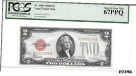 【極美品/品質保証書付】 アンティークコイン コイン 金貨 銀貨 [送料無料] 1928E $2 RED SEAL LEGAL TENDER NOTE PCGS 67PPQ SUPERB GEM NEW