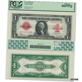 【極美品/品質保証書付】 アンティークコイン コイン 金貨 銀貨 [送料無料] 1923 $1 Legal Tender Fr#40 PCGS Currency Certified Gem New 66PPQ Red Seal