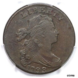 【極美品/品質保証書付】 アンティークコイン コイン 金貨 銀貨 [送料無料] 1798 S-174 R-2 PCGS VF 35 2nd Hair Style Small 8 Draped Bust Large Cent Coin 1c