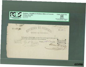 【極美品/品質保証書付】 アンティークコイン コイン 金貨 銀貨 [送料無料] Honduras P-UNL 1873 10 Pesos AU PCGS-55 Add Collection Billete de Tesoreria
