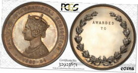 【極美品/品質保証書付】 アンティークコイン コイン 金貨 銀貨 [送料無料] India 1883-84 SP65 PCGS silver Calcutta International Exhibition Award Medal