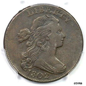 【極美品/品質保証書付】 アンティークコイン コイン 金貨 銀貨 [送料無料] 1802 S-238 R4 PCGS VF30 Draped Bust Large Cent Coin 1c
