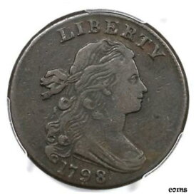 【極美品/品質保証書付】 アンティークコイン コイン 金貨 銀貨 [送料無料] 1798 s-175 R3 PCGS VF25 "2nd Hair Style" Draped Bust Large Cent Coin 1c