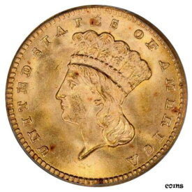 【極美品/品質保証書付】 アンティークコイン コイン 金貨 銀貨 [送料無料] 1889 G$1 Gold Dollar PCGS MS66 CAC