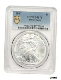 【極美品/品質保証書付】 アンティークコイン コイン 金貨 銀貨 [送料無料] 1997 Silver Eagle $1 PCGS MS70 - American Eagle Silver Dollar ASE