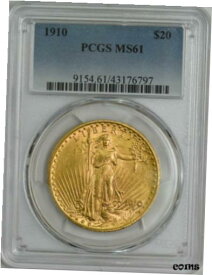【極美品/品質保証書付】 アンティークコイン 硬貨 1910 $20 Saint Gaudens MS61 PCGS 944540-1 [送料無料] #oot-wr-8392-1721