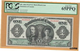 【極美品/品質保証書付】 アンティークコイン 硬貨 Dominion of Canada $1 1911 DC-18d PCGS-65PPQ UNC Black Line Boville Banknote [送料無料] #oot-wr-8430-822