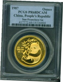 【極美品/品質保証書付】 アンティークコイン 金貨 1987 PROOF GOLD Chinese PANDA SAN FRANCISCO COIN EXPO PCGS PR68 PF68 China [送料無料] #gct-wr-8430-924