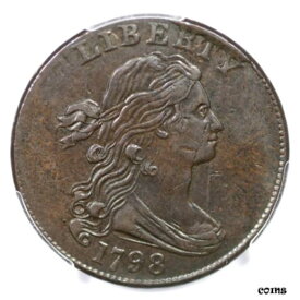 【極美品/品質保証書付】 アンティークコイン 硬貨 1798 s-173 R3 PCGS XF45 "2nd Hair Style" Draped Bust Large Cent Coin 1c [送料無料] #oct-wr-8432-1057