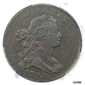 【極美品/品質保証書付】 アンティークコイン 硬貨 1798 S-171 R4 PCGS VF 35 CC#1 EDS Draped Bust Large Cent Coin 1c [送料無料] #oct-wr-8432-1074