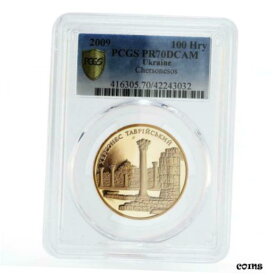 【極美品/品質保証書付】 アンティークコイン 金貨 Ukraine 100 hryvnias Chersonesos Taurica PR70 PCGS gold coin 2009 [送料無料] #gct-wr-8432-546