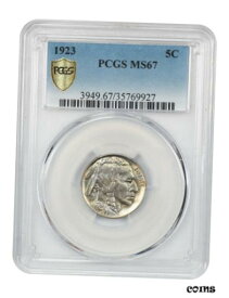 【極美品/品質保証書付】 アンティークコイン 硬貨 1923 5c PCGS MS67 - Only One Finer! - Buffalo Nickel - Only One Finer! [送料無料] #oot-wr-8432-700