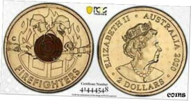 【極美品/品質保証書付】 アンティークコイン コイン 金貨 銀貨 [送料無料] 2020-C Mintmark Firefighters Coloured $2 Coin PCGS MS68 #4548