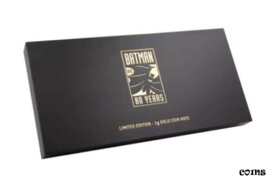 【極美品/品質保証書付】 アンティークコイン コイン 金貨 銀貨 [送料無料] Niue 10 dollars 2019 Batman 80. Anniversary Coin Note 1 Gr Gold Limited Edition- show original title