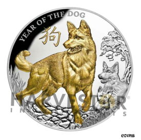 【極美品/品質保証書付】 アンティークコイン コイン 金貨 銀貨 [送料無料] 2018 SILVER YEAR OF THE DOG - 5 OZ. SILVER GOLD GILDED DOG - PAMP - MINTAGE 500