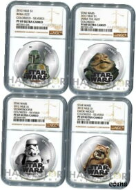 【極美品/品質保証書付】 アンティークコイン 銀貨 2012 STAR WARS: SILVERED 4-COIN SET - NGC PF69 ULTRA CAMEO - NIUE - TOP POP [送料無料] #sct-wr-8486-305