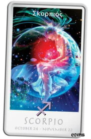【極美品/品質保証書付】 アンティークコイン コイン 金貨 銀貨 [送料無料] 2011 Niue Large Proof Color Silver $2 Zodiac Scorpio Gaia & Orion -Nice Folder