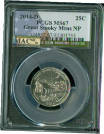 2014-D グレート スモーキー マウンテンズ クォーター PCGS MAC MS 67 PQ 2nd Finest Spotless 。2014-D Great Smoky Mountains Quarter PCGS MAC MS 67 PQ 2nd Finest Spotless.