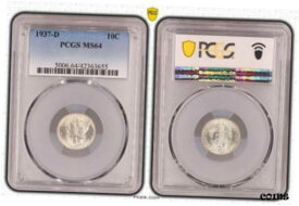 【極美品/品質保証書付】 アンティークコイン コイン 金貨 銀貨 [送料無料] 1937-D PCGS MS64 Mint State Mercury Dime 10c US Coin Item #28964B