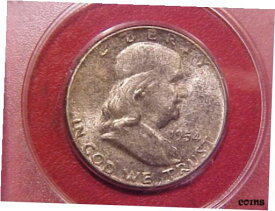 【極美品/品質保証書付】 アンティークコイン コイン 金貨 銀貨 [送料無料] 1954 SILVER FRANKLIN HALF DOLLAR - PCGS MS64 - SEE PICS! - (G453)