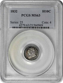 【極美品/品質保証書付】 アンティークコイン 銀貨 1832 Bust Silver Half Dime MS63 PCGS [送料無料] #sot-wr-8790-1647