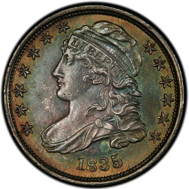 【極美品/品質保証書付】 アンティークコイン 硬貨 1835 Bust Dime JR-2 PCGS MS-63 Gorman, Great Color!! [送料無料] #oot-wr-8790-3354