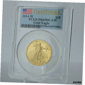 【極美品/品質保証書付】 アンティークコイン 金貨 2014 W $25 Gold American Eagle 1/2 oz. Proof Coin PCGS PR69DCAM First Strike [送料無料] #gct-wr-8791-7971
