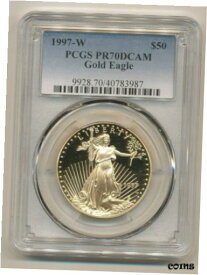 【極美品/品質保証書付】 アンティークコイン 金貨 1997 W Proof $50 Gold Eagle PCGS PR70 DEEP CAMEO PF70 [送料無料] #got-wr-8791-2939