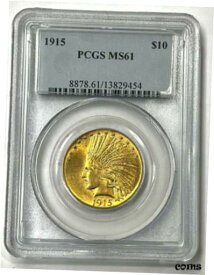 【極美品/品質保証書付】 アンティークコイン 金貨 1915-P $10 Indian Head Pre-33 Gold Eagle PCGS MS61 Low Mintage Monster 351,000 [送料無料] #got-wr-8791-3646