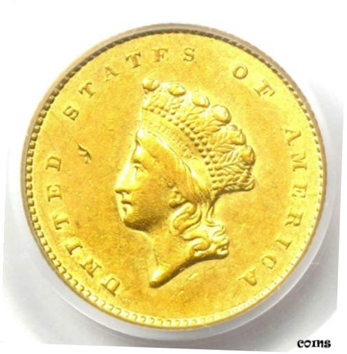 極美品/品質保証書付】 アンティークコイン 金貨 1855-O Type 2 Indian