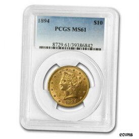 【極美品/品質保証書付】 アンティークコイン 金貨 1894 $10 Liberty Gold Eagle MS-61 PCGS - SKU#220577 [送料無料] #got-wr-8791-4050