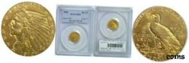 【極美品/品質保証書付】 アンティークコイン 金貨 1910 $2.50 Gold Coin PCGS MS-63 [送料無料] #gct-wr-8791-5484