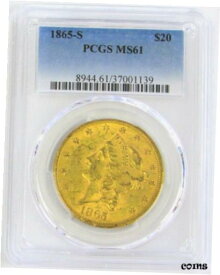 【極美品/品質保証書付】 アンティークコイン 金貨 1865 S USA GOLD NGC ABOUT UNC 50 $20 LIBERTY COIN PCGS MINT STATE 61 [送料無料] #gct-wr-8791-5975