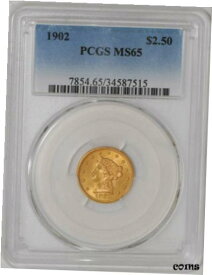 【極美品/品質保証書付】 アンティークコイン 金貨 1902 $2 1/2 Gold Liberty $2.5 MS65 PCGS 938066-1 [送料無料] #got-wr-8791-6591