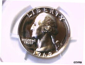 【極美品/品質保証書付】 アンティークコイン コイン 金貨 銀貨 [送料無料] 1969 S Proof Washington Quarter PCGS PR 68 39809699