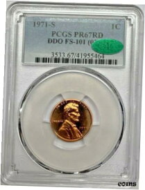 【極美品/品質保証書付】 アンティークコイン 硬貨 1971 S Lincoln Proof Penny PCGS PR67 RD CAC DDO FS-101 Variety Registry Coin 1C [送料無料] #oct-wr-8810-2997