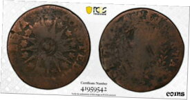 【極美品/品質保証書付】 アンティークコイン コイン 金貨 銀貨 [送料無料] 1785 C Nova Pointed Rays Colonial Constellatio Coin PCGS G Detail Env Damege