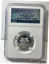 【極美品/品質保証書付】 アンティークコイン コイン 金貨 銀貨 [送料無料] 2020S 25C Silver Quarter Coin NGC PF70 Ultra Cameo Early Release Salt Bay