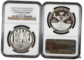 【極美品/品質保証書付】 アンティークコイン コイン 金貨 銀貨 [送料無料] 2013-P Proof $1 Silver Five Star General Commemorative NGC PF70UC