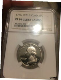 【極美品/品質保証書付】 アンティークコイン 硬貨 1976 25c NGC Washington Quarter PF70UC Clad PR70DCAM Proof 70 Ultra Cameo [送料無料] #oot-wr-8891-5771