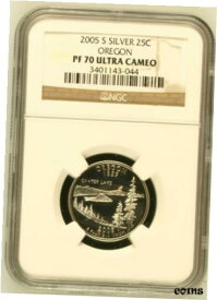 【極美品/品質保証書付】 アンティークコイン コイン 金貨 銀貨 [送料無料] 2005 S Silver 25C Oregon NGC PF70 Ultra Cameo