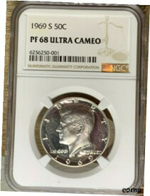 【極美品/品質保証書付】 アンティークコイン コイン 金貨 銀貨 [送料無料] 1969 S Kennedy Proof, Graded PF 68 UCam, 40% Silver, 001B
