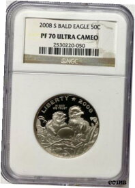 【極美品/品質保証書付】 アンティークコイン コイン 金貨 銀貨 [送料無料] 2008-S Bald Eagle 50c Half Dollar NGC PF70 UCAM